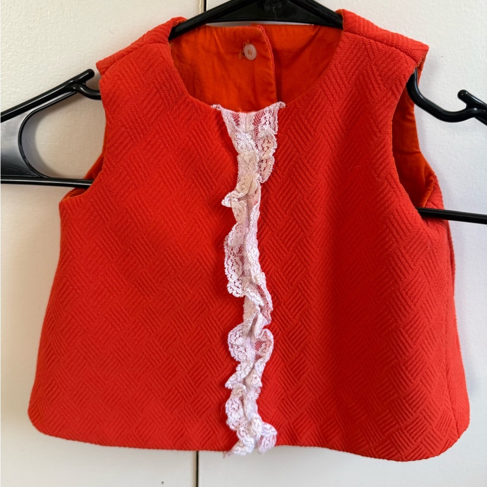 Vintage reversible handmade Baby top 6-18mos